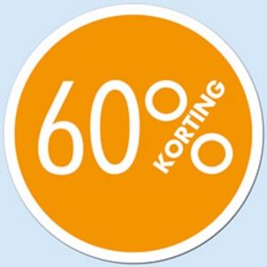 Raambiljet cirkel 60 % kleur oranje