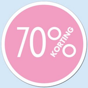 Raambiljet cirkel 70 % kleur roze