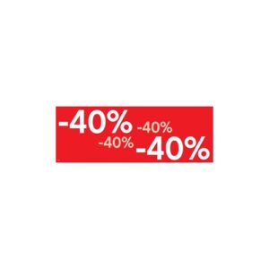 Raambiljet -40% , afmeting 69x24 cm.
