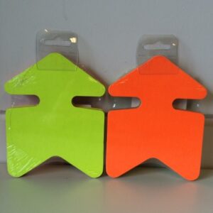 Fluor pijl 16x12 cm fluor geel+fl.oranje