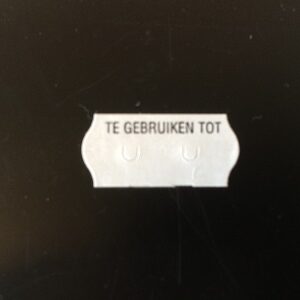 Etiket 2612 wit/zwart TE GEBRUIKEN TOT