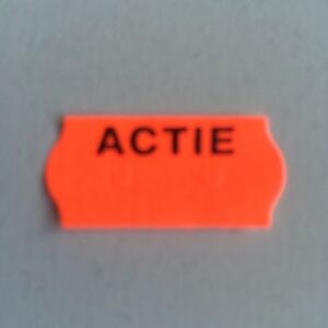 Etiket 2612 fluor rood perm ACTIE