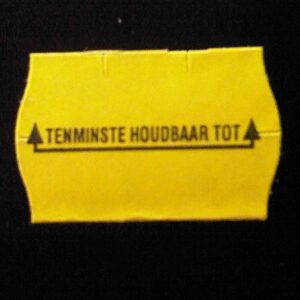Etiket 2516 geel perm 2slit Tenminste ho