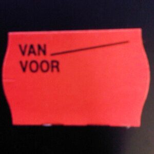 Etiket 2616 fl.rood perm Van Voor 39.600