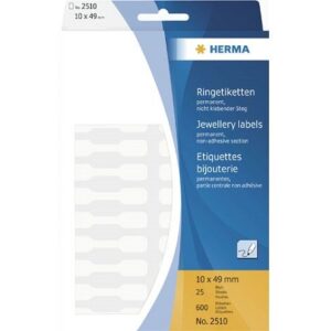 Juwelier-etiket 49x10 mm mapje 600 stuks
