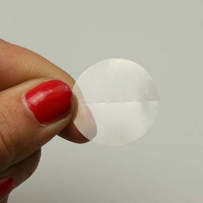 Etiket 20 mm rond trans perf 2000 stuks