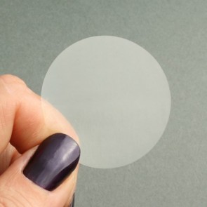 Etiket 20 mm rond transparant 2500 stuks