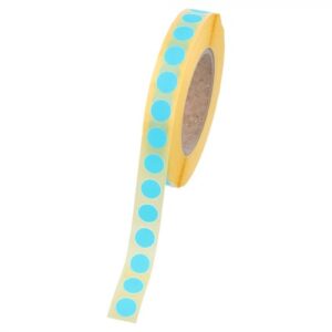Etiket 12 mm rond blauw 1000 rol