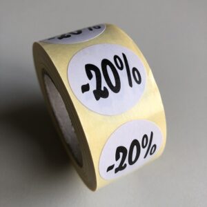 Etiket wit 27mm -20% 500/rol