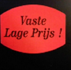 Etiket fluor rood 33x25mm - Vaste lage p