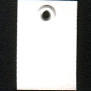Tapijtkaartje 25x32 mm met kunststof oog