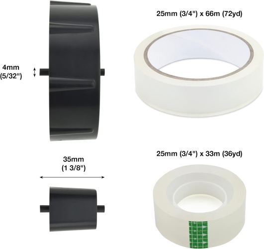 Tapedispenser Rapesco 500 groot 33+66mm