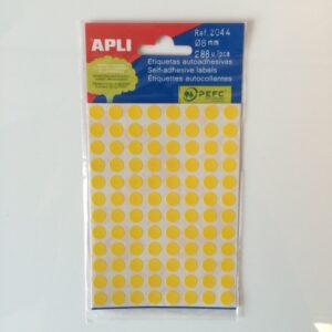 Apli mapje permanent 8mm rond geel 288st