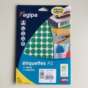 Apli mapje permanent 15mm rond groen 960