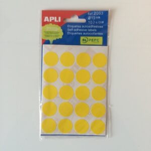 Apli mapje permanent 19mm rond geel 100x
