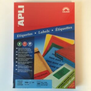 Apli laser A4 etiketten 70x37mm rood