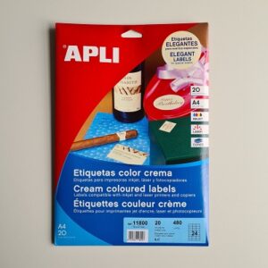 Apli laser A4 creme 70x37mm 20vel