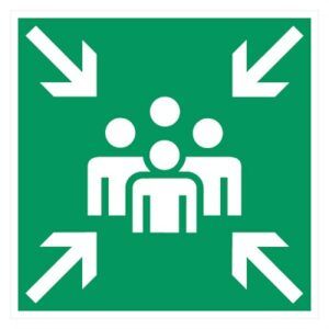 Pictogram Verzamelplaats bij calamiteit