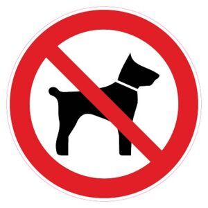 Pictogram Verboden voor honden