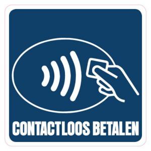 Pictogram Contactloos betalen -blauw/wit