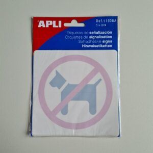 Pictogram Verboden voor honden - glas