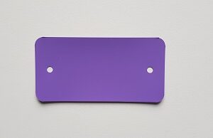 PVC labels 54x108 mm paars 2gaten 1000st