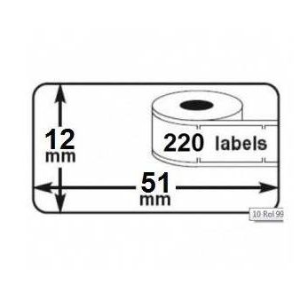 Thermo-etiketten 50x12mm 220 per rol