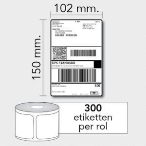 Thermo-etiketten 102x150 kern 25 afneemb