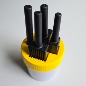 Plekolit stiftpot geel 4 stiften breed