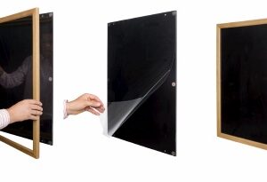 Houten kliklijst Din A1 teak magneetslui