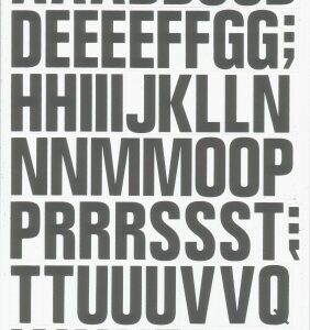 Magnetische letters 43mm wit/zwart