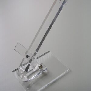 Acryl-schoenstandaard gebogen prik 15 cm