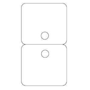 Byoux-kaartje type 22 - bxh 60x110 mm