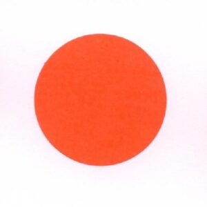 Etiket 25 mm rond fluor rood afneembaar