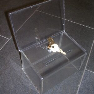 Visitekaartbox mini met kaarthouder+slot